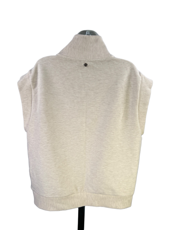 Calia Women's Beige Mock Neck Quarter Zip Sleeveless Pullover Shirt - L image 2