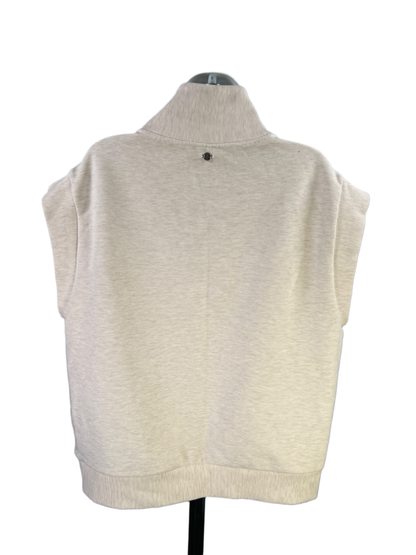 Calia Women's Beige Mock Neck Quarter Zip Sleeveless Pullover Shirt - L image 2