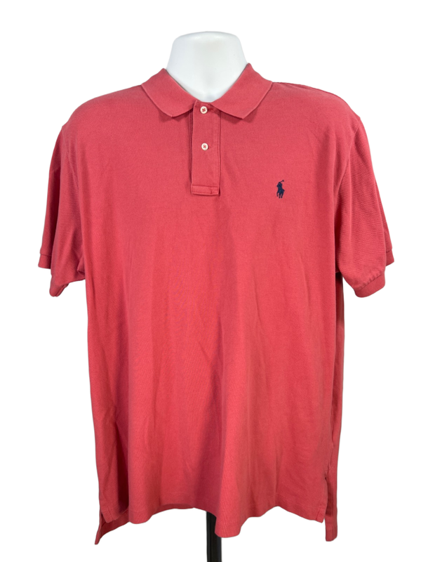 Polo Ralph Lauren Men's Red/Pink Short Sleeve Classic Fit Polo Shirt - XL