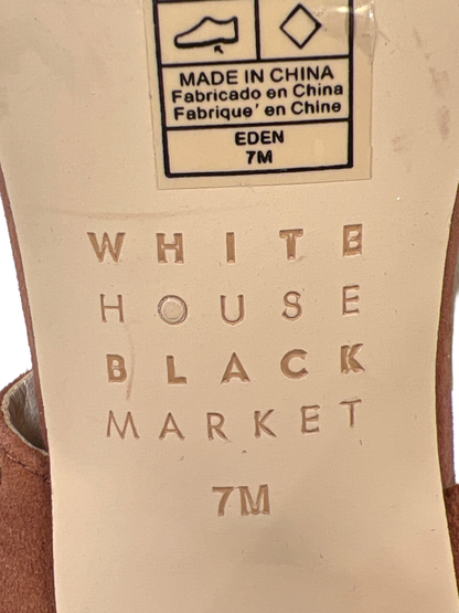 White House Black Market Women's Brown Eden Open-Toe Slingback Sandal Heels - 7 image 7