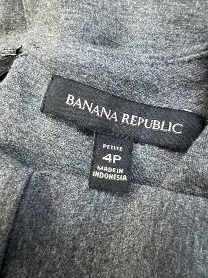 Banana Republic Women's Gray Ponte Flutter Sleeve Dress - 4 Petite image 3