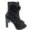 Karl Lagerfeld Women's Black Paris Blayze Peep Toe Mesh Bootie High Heels - 6.5
