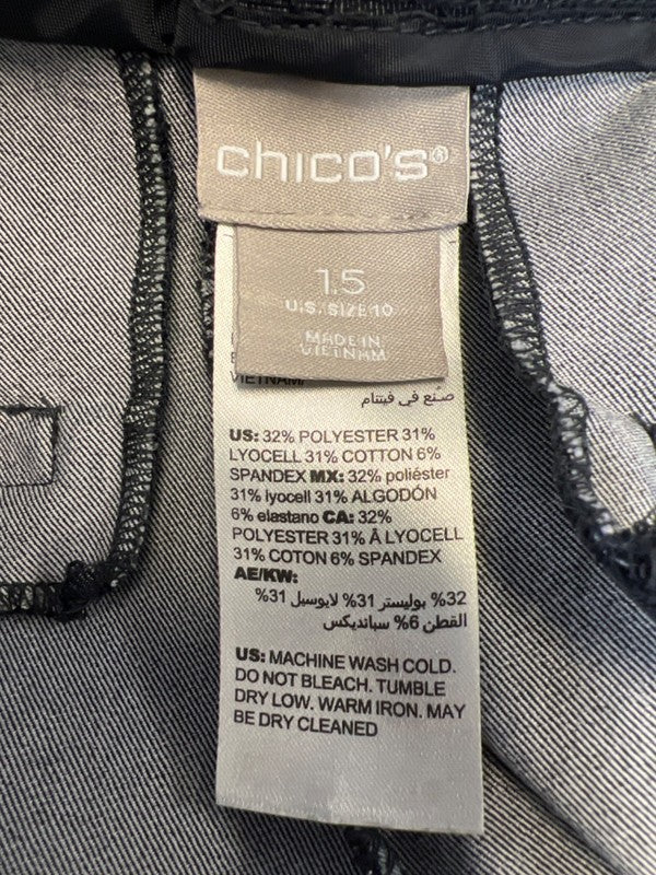Chico's Women's Dark Wash Straight Leg Cropped Jeans - 1.5/US 10 image 3