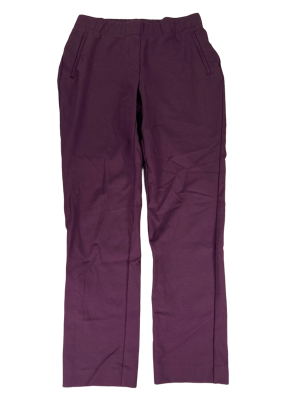 J Jill Women's Purple/Burgundy Pull On Ponte Slim Leg Pants - S