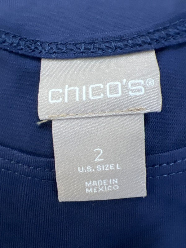 Chico's Women's Navy Blue Microfiber Sleeveless Tank Top - 2/US L image 3