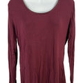 White House Black Market Women’s Burgundy Long Sleeve Shirt - M
