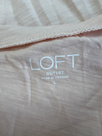 LOFT Women's Pink Graphic Short Sleeve T-Shirt - L image 3