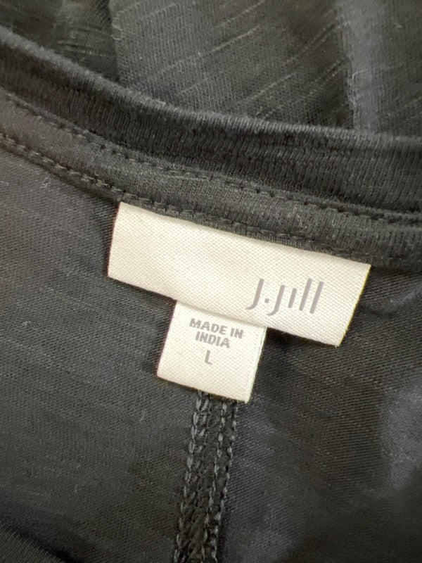 J. Jill Women's Black 3/4 Sleeve Crewneck T-Shirt - L image 3