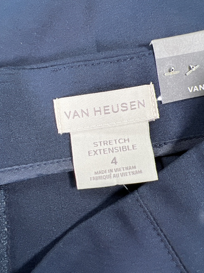 Van Heusen Women's Blue Stretch Extensible Straight Skit - 4 image 3