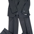 Statement Italy Men’s Black Suit Jacket and Vest - 40R W/ Pants 40x34 Set