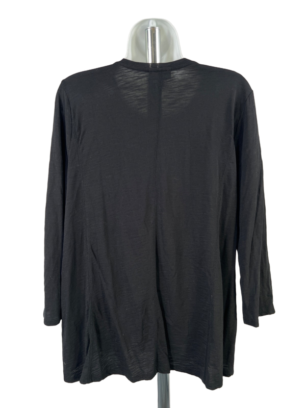 J. Jill Women's Black 3/4 Sleeve Crewneck T-Shirt - L image 2
