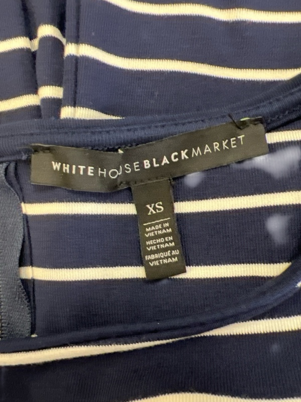 White House Black Market Women's Blue 3/4 Bell Sleeve Sheath Dress - XS image 3