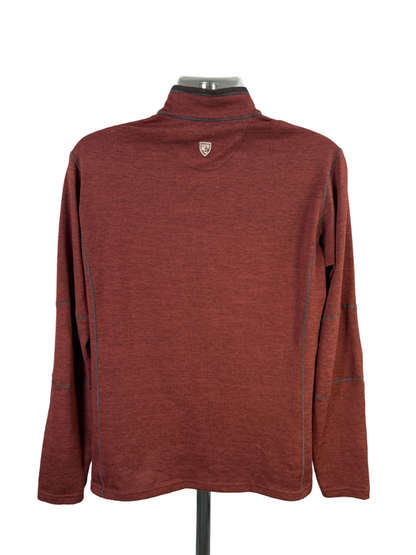 Kuhl Men's Burgundy Ryzer Quarter Zip Long Sleeve Pullover Sweatshirt - L image 2