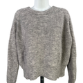 Madewell Women's Gray Elliston Crop Alpaca Long Sleeve Sweater - S