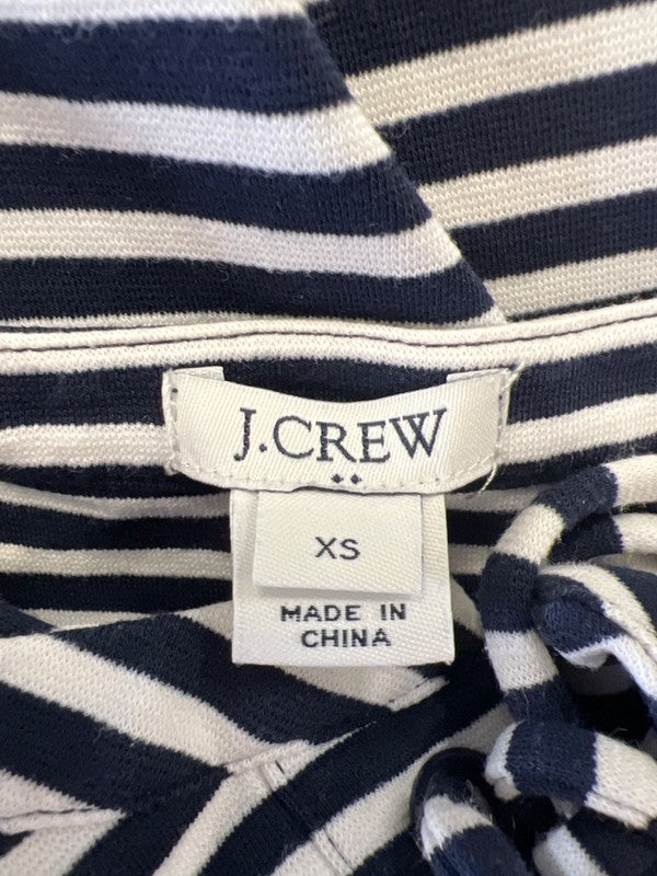 J.Crew Women's Blue/White Striped Short Sleeve Knit T-Shirt Dress - XS image 3
