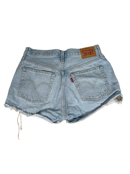 Levi's Women's Light Wash 501 Original Distressed High Rise Denim Shorts - 28 image 2