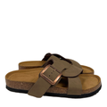 Aerothotic Women's Brown Suede Kai Cork Recovery Adjustable Sandals - 38/US 8