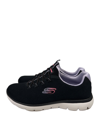 Skechers Women's Black/Purple Summits Radiant Flow Slip On Sneakers - 7.5 Wide image 5