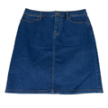 Talbots Women's Medium Wash Stretch Denim Jean Skirt - 4
