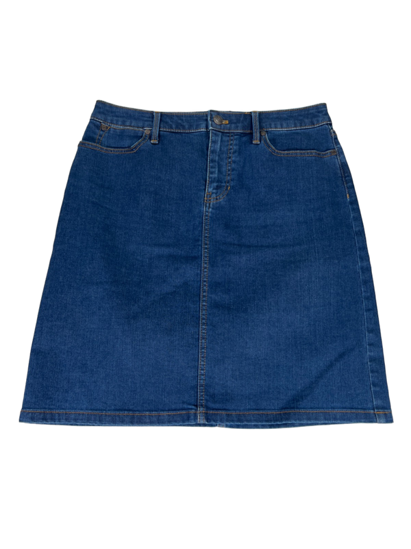 Talbots Women's Medium Wash Stretch Denim Jean Skirt - 4