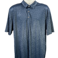 Greg Norman Men's Blue Play Dry Athletic Golf Polo - XXL