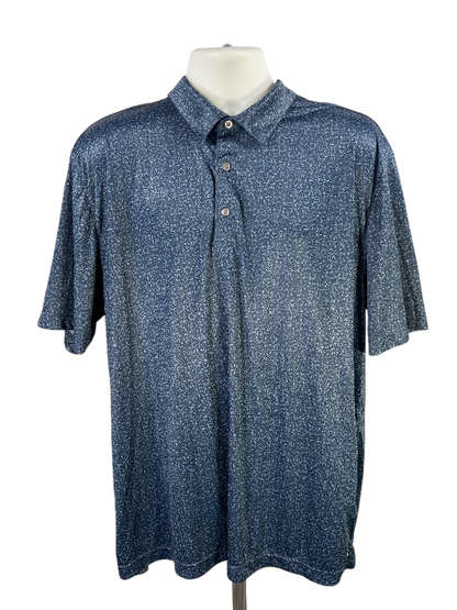 Greg Norman Men's Blue Play Dry Athletic Golf Polo - XXL