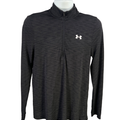 Under Armour Men's Black Seamless Half Zip Lightweight Long Sleeve Jacket - M