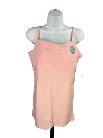 Duluth Trading Women's Pink No-Yank Wireless Built In Bra Cami Shirt - M