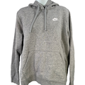 Nike Women's Gray Sportswear Club Fleece Long Sleeve Pullover Sweatshirt - L