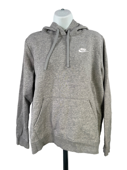 Nike Women's Gray Sportswear Club Fleece Long Sleeve Pullover Sweatshirt - L