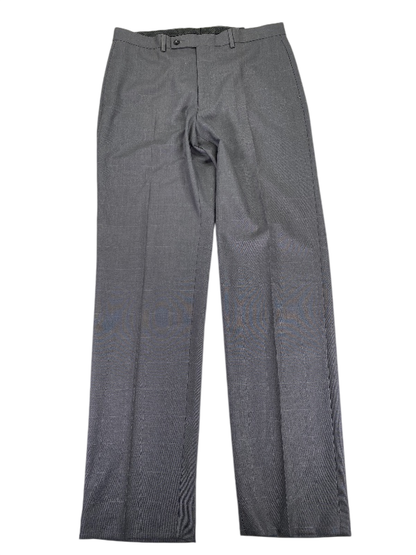 Calvin Klein Men's Gray Faint Plaid Dress Pants - 34x34