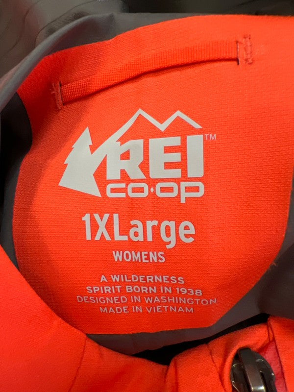 Rei Co-Op Women's Orange XeroDry GTZ Waterproof Windbreaker Jacket - 1X Plus image 3