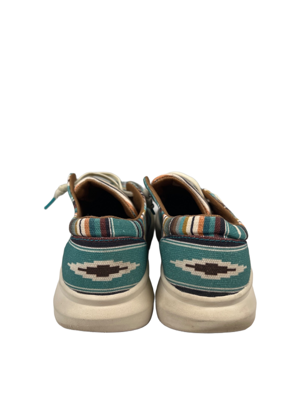Ariat Women's Blue/Brown Striped Hilo Serape Print Slip On Shoes - 10 image 4
