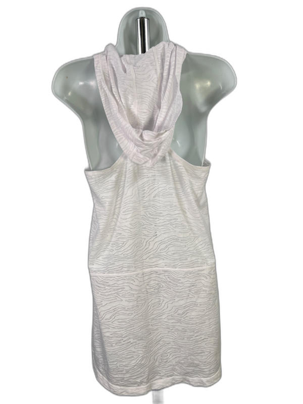 Nike Women's White Hooded Sleeveless Swim Cover Up Mini Dress - S image 2