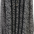 White House Black Market Women’s Black Long Sheer Sleeve Lined. Blouse - L