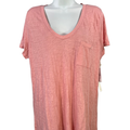 Caslon Women's Pink Pocket Front Scoop Neck Short Sleeve T-Shirt - XL