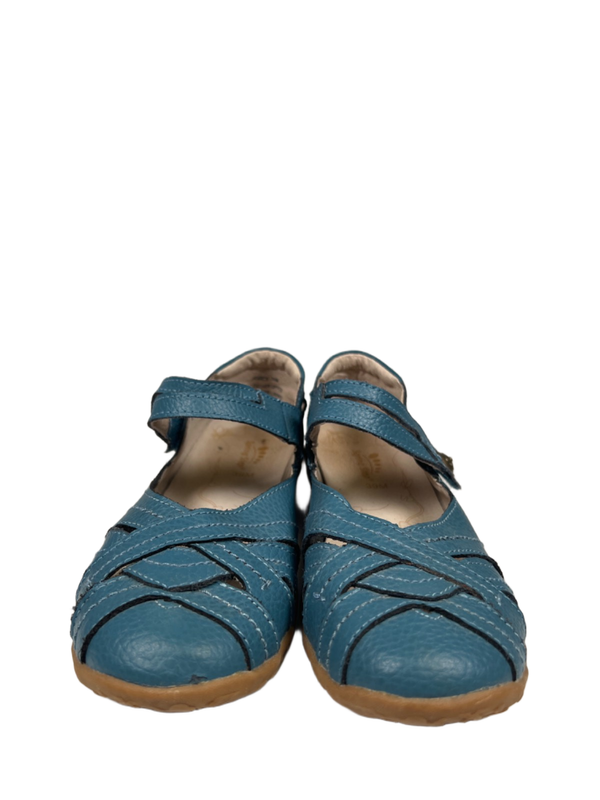 Spring Step Women's Blue Leather Hearts Closed Toe Shoes - 39/US 9 image 2
