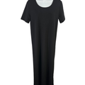 Nordstrom Women's Black Short Sleeve Maxi Shirt Dress - S