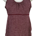 Lululemon Women’s Burgundy Stripe Turbo Tank W/ Built in Bra - 8