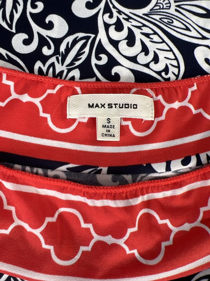 Max Studio Women’s Blue Jersey Tunic Tank Top - S image 3