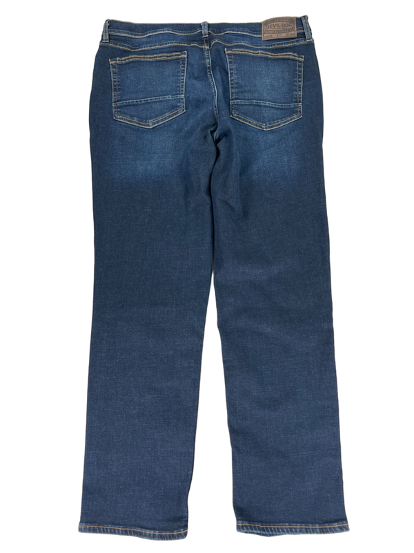 Devil-Dog Men's Dark Wash Athletic Fit Denim Jeans - 36x32 image 2