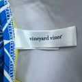 Vineyard Vines Women's Blue Abstract Leaf Open Back One Piece Swimsuit - M
