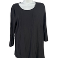Chico's Zenergy Women's Black 3/4 Sleeve Shirt - 1/US M