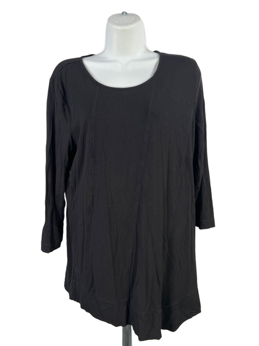 Chico's Zenergy Women's Black 3/4 Sleeve Shirt - 1/US M
