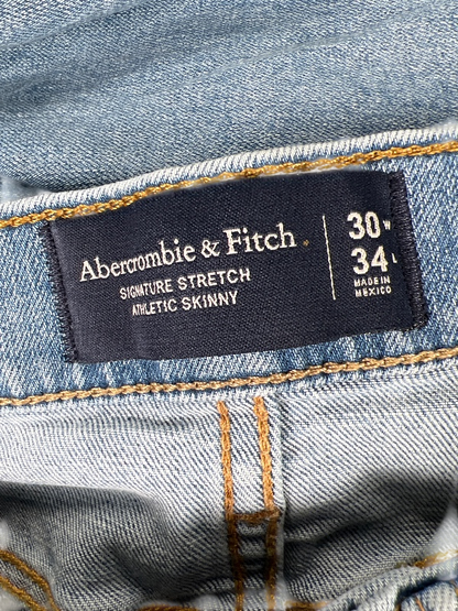 Abercrombie and Fitch Women's Light Wash Athletic Skinny Jeans - 30x34 image 3