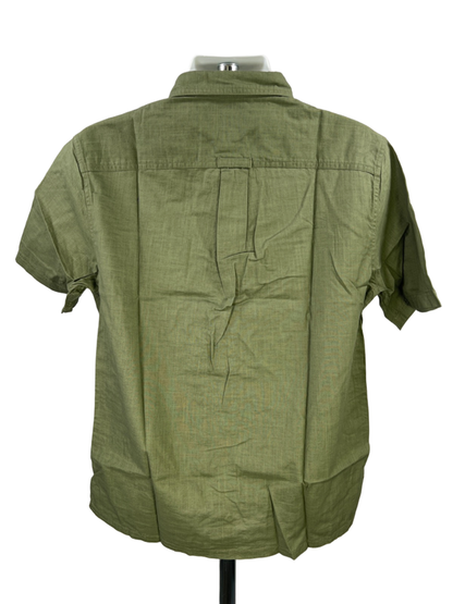 Croft & Barrow Men's Green Woven Short Sleeve Button Up Shirt - M image 2