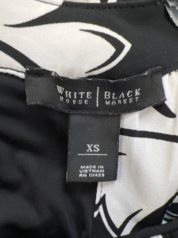 White House Black Market Black/White Empire Sleeveless Mini Dress - XS image 3