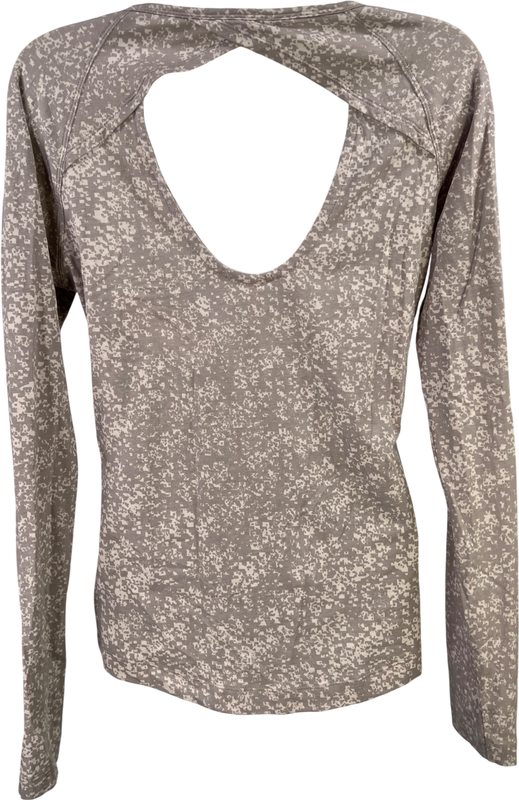 Lole Women’s Gray Long Sleeve Open Back Shirt - L image 2