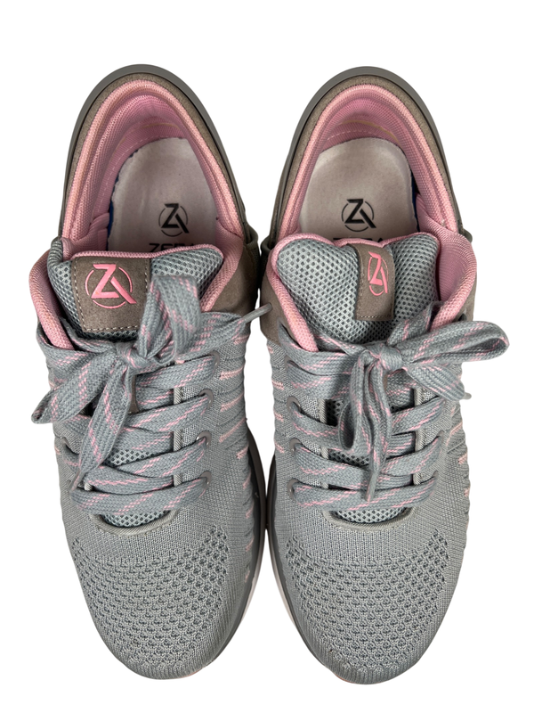 Zeba Women's Gray/Pink Low Top Slip-On Sneakers - 10.5 image 3