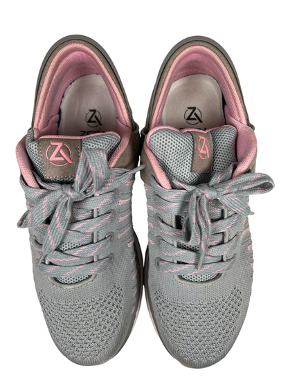 Zeba Women's Gray/Pink Low Top Slip-On Sneakers - 10.5 image 3